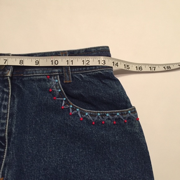 Together • Vintage Embroidered Denim Skirt - Picture 5 of 7